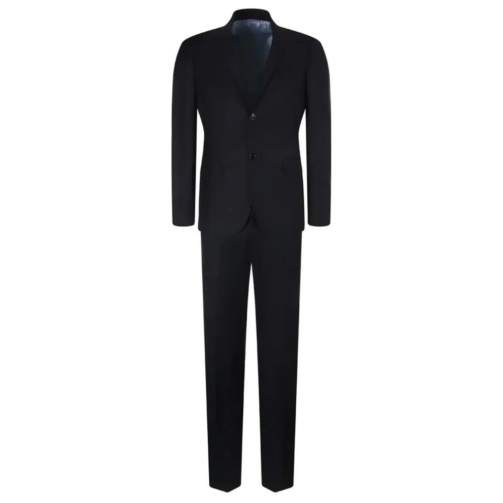 Gucci Monaco Bee Embroidered Wool Gabardine Navy 2 Piece Suit Size 46R Italy